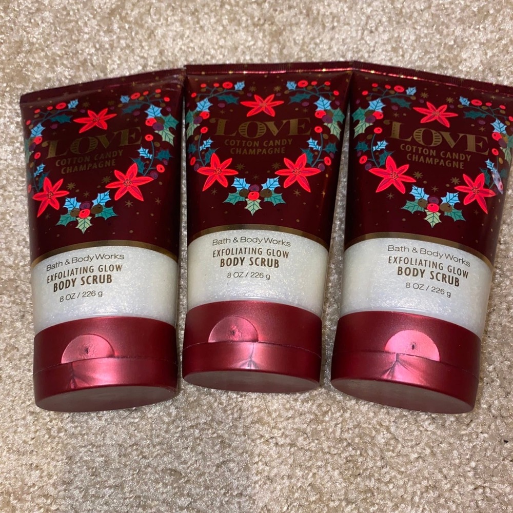 Bath & Body Works LOVE Cotton Candy Champagne Body Scrub 8 oz